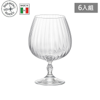 【Bormioli Rocco】義大利製無鉛水晶白蘭地杯 Brandy 6入組 美式復古系列(白蘭地杯/白蘭地酒杯/Brandy)