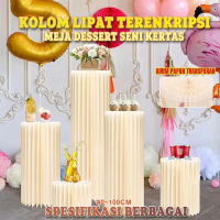 Props Bazaar Booth Podium Diameter 30cm Folding Paper Cylinder Props Untuk Ulang Tahun Booth Bazaar 