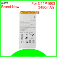 ISUNOO 3480mAh C11P1603 Replacement Batteries For ASUS ZenFone 3 Deluxe ZS570KL ZenFone3 Mobile Phone Battery