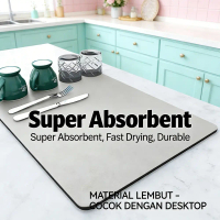 Set Piring Silicone Anti-Slip Dapur & Tempat Cuci | Alas Pengering Piring Serap Cepat | Pad Tahan Ai