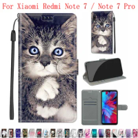 Sunjolly Case for Xiaomi Redmi Note 7 Note 7 Pro Wallet Stand Flip PU Leather Phone Case Cover coque capa Case Cover