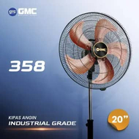 GMC Kipas Angin 358 β Kipas Angin Komersial 20" Industrial Grade β Seri Besi, 160W, Baling-Baling Be
