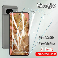 3PCS Google Pixel 8 Pro Tempered Glass For Google Pixel 8 Pro Pixel8 Pixel8Pro Screen Protectors Pixel 8 Pro Cover Glass Film