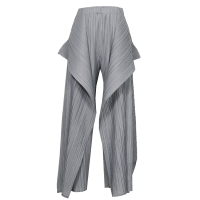 5186 One Size (45-75kg) Summer Pleated Double-Layer Top Vest Wide Leg Pants Irregular Fake Two-Piece