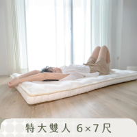 【LOVEFU大島樂眠】7尺無光薄墊(雙人特大床墊/薄床墊/輕巧/捲包收納/10cm/日式床墊/宿舍床墊)