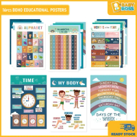 Acara Berkualiti Tinggi Terhad Masa - Poster Pendidikan BabyBoss 16 Boho Untuk Kanak-Kanak Kecil, Po