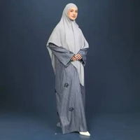 Lozy Hijab - Sora Dress (Dress Denim Jeans Pocket Ruffle Bahan Cotton Denim Unfinished Look) Ruffle 