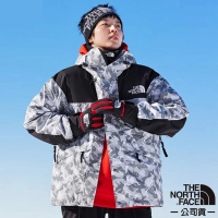 【The North Face】男 3效能 防水透氣防風耐磨連帽外套/夾克(7UR9-II6 灰兔紋)