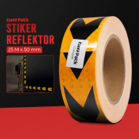 MALAKU MALL Stiker Reflektor Pemantul Cahaya Tanda Panah Warning Sign - TP5
