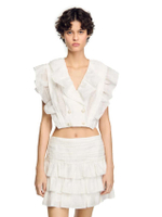 เสื้อเบลาซ์ Ruffled Crop Top