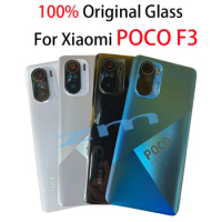 100% New For POCO F3 5G Battery Cover, poco f3 back glass replacement, Pocophone Replacement Parts