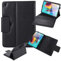 30pcs/lot Stand Litchi Tablet Leather Case with Detachable Bluetooth Keyboard For Samsung Galaxy Tab S5E 10.5 T720 T725