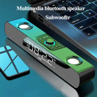 SH16 LED Display Clock Soundbar Portable Subwoofer Bluetooth Speaker Home Theater For Computer Desktop TV Multimedia Loudspeaker