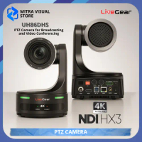 Livegear PTZ Camera UH86DHS 4K60fps NDI|HX3 Menggunakan sensor CMOS Optical 20x POE HDMI SDI NDI USB