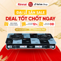 Bếp gas dương Rinnai RV-715Slim(GL-Pe) mặt bếp kính và kiềng bếp men.