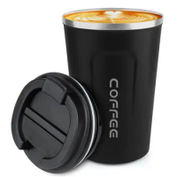 380/510ml Thermo Coffee Cup Mug Keep Warm Hot Cold For Juice Tea Water Ice Beverage School Insulated Stainless Steel Leakproof