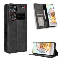 For ZTE Nubia Z60 Ultra Case Luxury Flip PU Leather Wallet Magnetic Adsorption Case For ZTE Nubia Z60Ultra Phone Bags