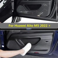 For Huawei Aito M5 2022 + Car Styling Door Anti-Kick Pad Plate Cover Protective Sticker Interior Frame Decoration Accessories