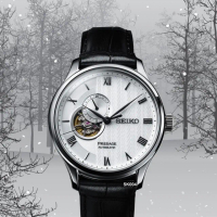 【SEIKO 精工】廣告熱賣款 PRESAGE系列機械錶 日式庭園皮帶白面41.8㎜款 SK004(SSA379J1/4R39-00W0P)
