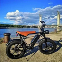 48v 750w E Bike Ebike OUXI V8 Electric Hybrid Bike Fat Tire Electrique Electric Road Mountain Bicycle for Adults Steel 7 Speed