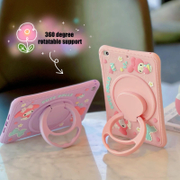 ที่วางแบบหมุนได้ 360 องศา, เมโลดี้ซิลิโคน + เคสแท็บเล็ตพีซี, สำหรับ iPad mini 1/2/3/4/5/6, 2/3/4/5/6