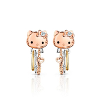 ต่างหู Two-Way Triplets Shine : Hello Kitty รุ่น E19701E3 - สีพิงค์โกลด์