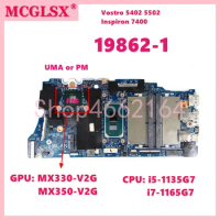 19862-1 With i5 i7-11th Gen CPU Mainboard For DELL Vostro 5402 5502 Inspiron 7400 Laptop Motherboard CN 0N9CJ5 0H2F8K 01WHM5