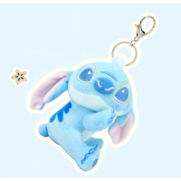 迪士尼史迪仔 毛絨公仔 鎖匙扣飾物(坐下) 趴地