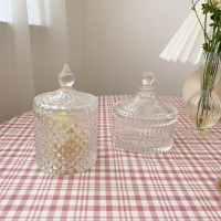 透明玻璃蒙古包飾品首飾收納盒玻璃罐子糖果盒零食收納桌面儲物罐