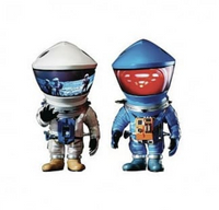 Star Ace toys Defo-Real 太空漫遊 銀色宇航員 &amp; 藍色宇航員 雙入組