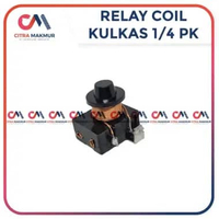 Relay Coil 1/4 pk 2 pintu Kulkas PTC Gulungan Hp Sepul Showcase Freezer Riley Kompresor 1 Pin Kotak