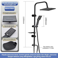 TERSEDIA - SHOWER SET PAKET LENGKAP SHOWER KOTAK/STAINLESS SHOWER DAN BULAT KAMAR MANDI RAIN SHOWER