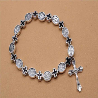 New Design Santa Santa Maria Catholic Image Bangle Icon for Women Men Bangle Jewelry Gifts