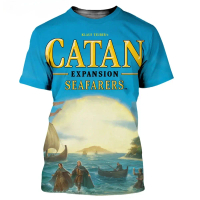 Catan ผู้ชาย/ผู้หญิง3D คุณภาพสูงพิมพ์เสื้อยืดสไตล์ลำลอง T เสื้อ Streetwear Tops Dropshipping