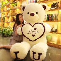 Big Size 80/100cm Plush Toy Teddy Bear Giant Pink Soft Stuffed Animals Pillow Dolls Grilfriend Girl Wife Birthday Valentines Day
