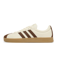adidas 休閒鞋 VL Court 2.0 男鞋 米白 棕 皮革 麂皮 膠底 復古 愛迪達  ID6016
