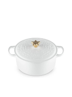 หม้อเหล็กหล่อ ขนาด 24 ซม. Signature Noel Star G Knob สี Cotton