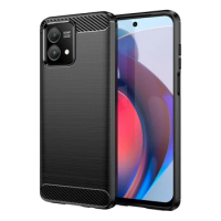 Luxury Brushed Carbon Fiber Texture Shockproof Phone Case For Motorola Moto G Stylus 5G 2023 6.6" Soft TPU Silicone Back Cover