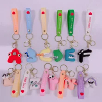 3/6pcs Alphabet Lore Keychain Figure Toys Cute A B C Alphabet Number Ornament Bag Pendant Cosplay Props Toys Key Chain Keyring