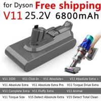 for Dyson V11 25.2V 6800mAh Li-ion Click-in Rechargeable Replacement Battery Cordless Vacuum V11 Absolute V11 Complete SV15