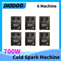 0 TAX 6PCS Ti Power 700w Cold Spark Machine With flightcase 750W DMX Remote Cold Firework Machine Fountain Stage Spark Machine