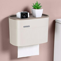 置物架 衛生間紙巾盒廁所免打孔浴室廁紙盒創意卷紙盒壁掛式衛生紙置物架