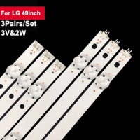 3V2W TV Rrepair Parts Led Light Strip For LIG 49inch 49UJ65 17Y49UJ65_A_27LED-REV000 3Pairs/Set Tv Backlight 49UJ701V 49UJ65