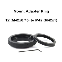T2-M42 for T2 (M42x0.75) mount lens - M42 (M42x1) mount camera Mount Adapter Ring T-M42 for telescope