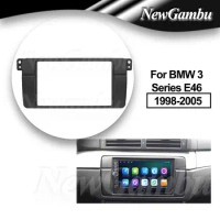 Car Fascia Frame For BMW 3 Series E46 1998-2005 173 * 98mm Frame Double 2 Din Android Screen Dash Panel Trim Console Bezel