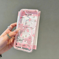 Sarung magnetik dengan beg udara dua warna bertema hati bunga kartun untuk Samsung CH284 S / A55 5G