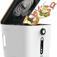 Upgraded Electric Composter for Kitchen, iDOO 3L Smart Countertop Composter Indoor Odorless with Detachable Carbon Filter