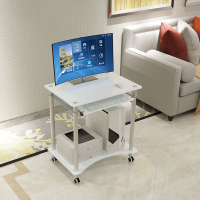 移動電腦桌 途譽 迷你小戶型鋼化玻璃電腦桌臺式桌家用臥室簡易約可移動書桌