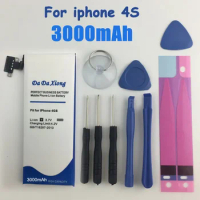 High Capacity 3000mAh Battery For iPhone 4S For Iphone4S Battery With Machine Tools