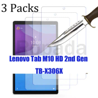 3PCS Glass screen protector for Lenovo Tab M10 HD Gen 2 TB-X306F TB-X306X 2nd 10.1'' tablet protective Tempered glass film